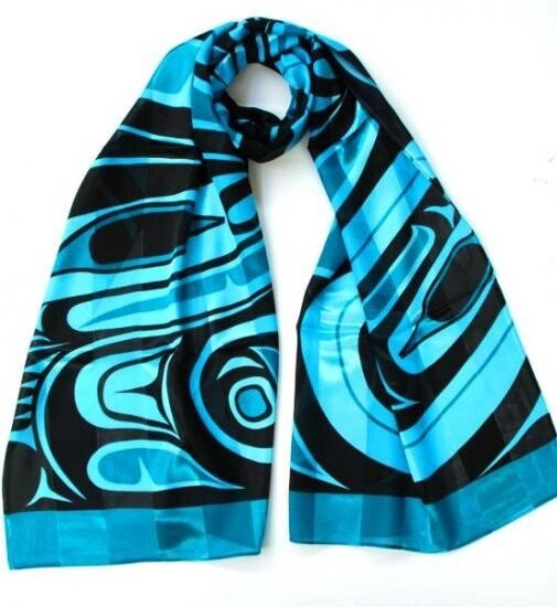 Scarf Poly Satin Wolf