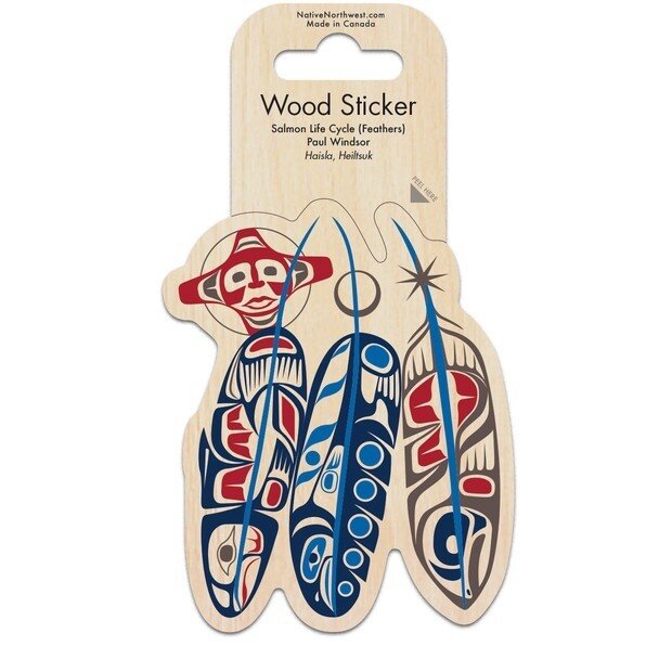 Wood Stickers – Salmon Life Cycle